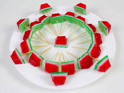 DIY Jelly Watermelon | GUMMY JELLO WATERMELON SLICES