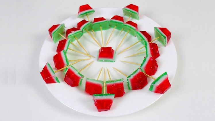 DIY Jelly Watermelon | GUMMY JELLO WATERMELON SLICES