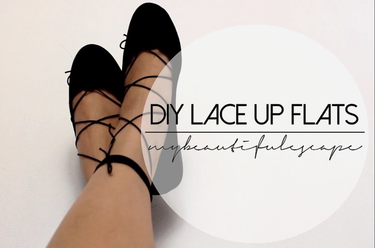 DIY LACE UP FLATS | mybeautifulescape