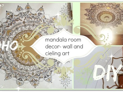 DIY mandala wall. ceiling art DECOR  boho