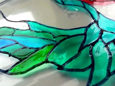 DIY Mermaid Stained Glass. EASY