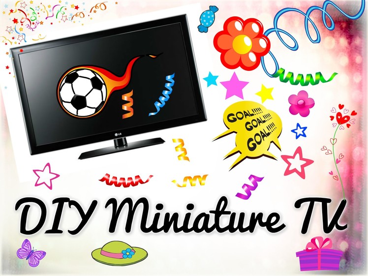 ❤ DIY Realistic Miniature TV with remote | easy