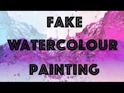 Fake watercolor painting - DIY
