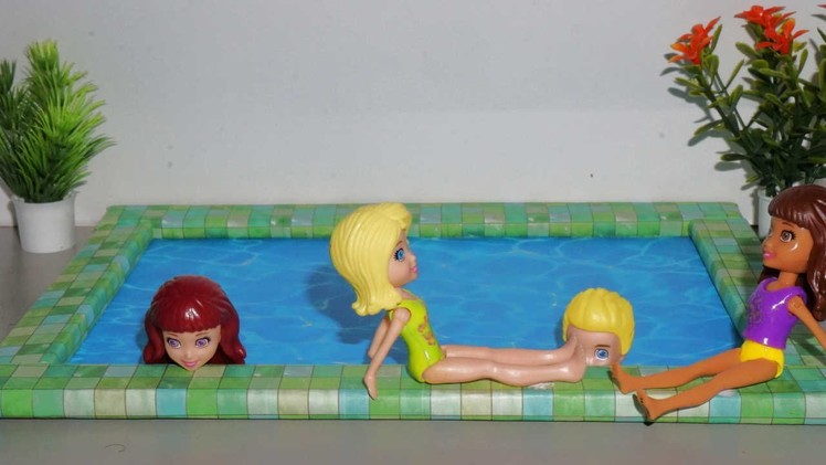 How to make a Doll Swimming Pool - miniature crafts DIY