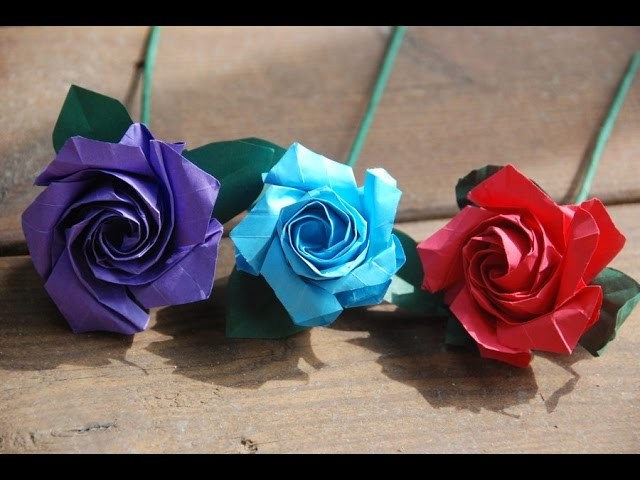 How To Make a Origami Paper Rose Simple -DIY Easy Origami Rose Tutorial