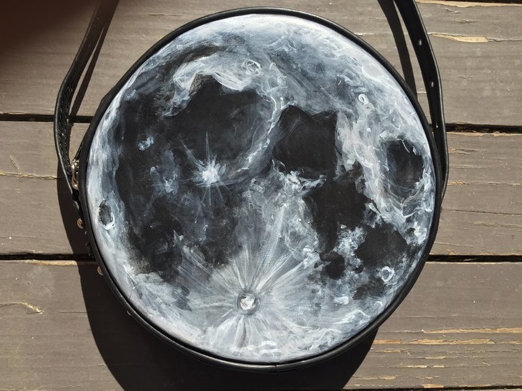 HOW TO PAINT THE MOON! DIY Moon Bag Painting Tutorial!