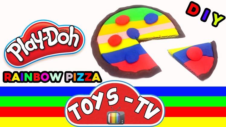 Play Doh How to Make Rainbow Pizza DIY ToysTV