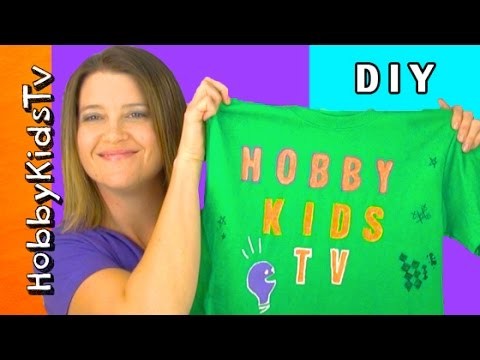 Puffy Painting! Decorate a Shirt with HobbySis, Art N Crafts DIY Fun HobbyKidsTV