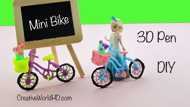3D Pen Art: How to make Miniature Bicycle.Bike DIY Tutorial by Creative World