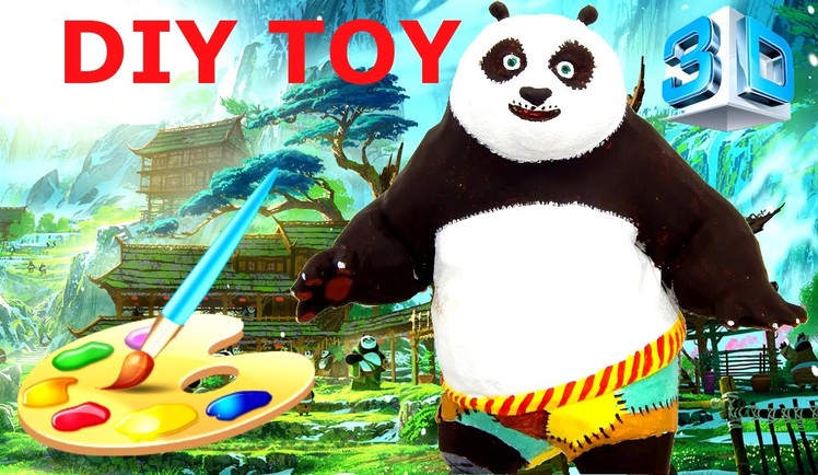 3d printed toy Kung Fu Panda 3 DIY painted crafts for kids. Make custom Po Panda HD