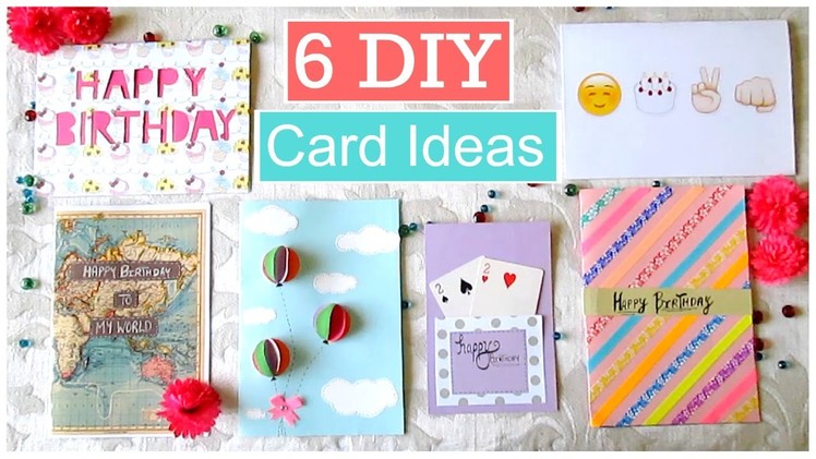DIY- 6 Easy Greeting Card Ideas.!