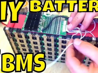 DIY Battery: Wiring BMS + charging.discharging connectors (time lapse) 48v 21Ah Electric Bike 18650