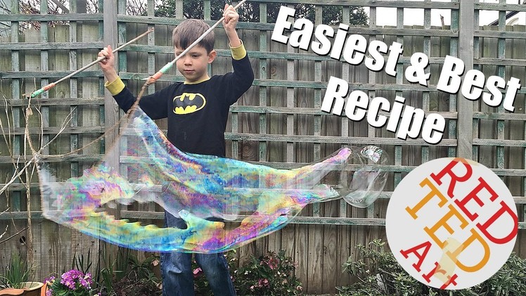 DIY Bubble Recipe & Giant Wands How To   so easy