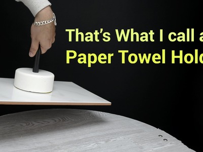DIY: Cement Paper Towel Holder