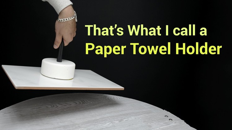 DIY: Cement Paper Towel Holder