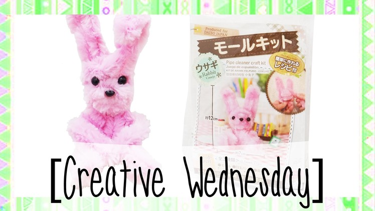 DIY DAISO'S BUNNY PIPE CLEANER CRAFT KIT! [CREATIVE WEDNESDAY]