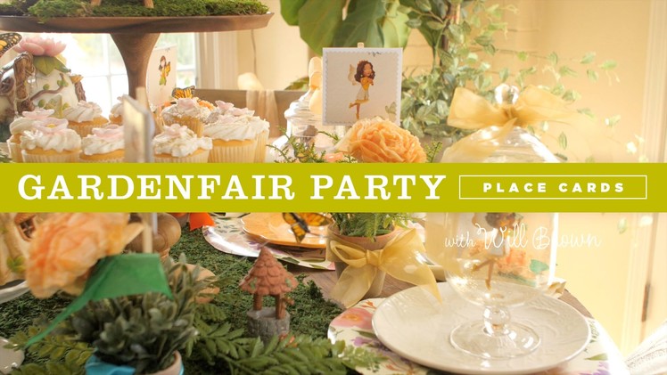 DIY Fairy Garden Party Ideas:  place cards and party favors