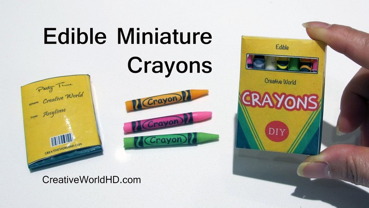 DIY: How to Make Miniature Edible Crayons Tutorial by Creative World