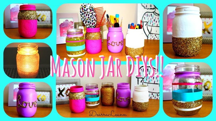 DIY: Mason Jar Room Decor | DearraLeann