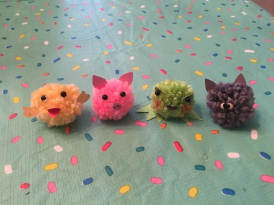 DIY Mini Pom Pom Pets - with yarn!
