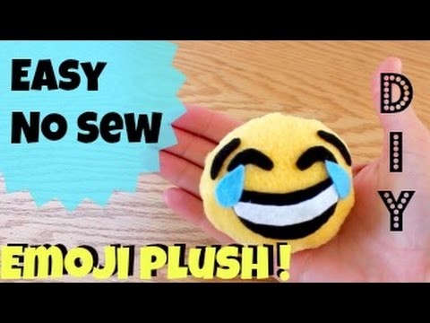DIY No Sew Emoji Pillow Plush! Tiny Tutorial!