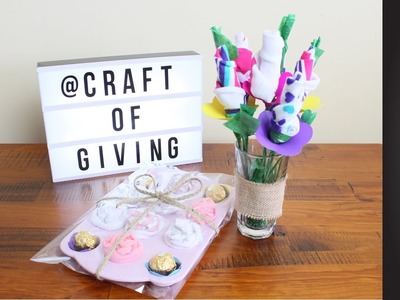 DIY Sock Flowers and  Cupcakes Gift ideas (Great for Mother's Day)  | Craft of Giving