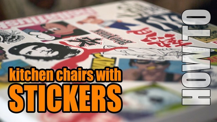 DIY Upgrade kitchen table chairs with stickers from China and epoxy resin. Furniture.
