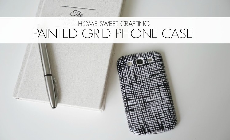 Easy and Simple DIY | Hand-painted Grid Phone Case