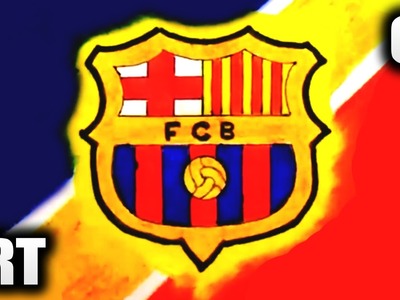 How To Draw The FC Barcelona Logo - como dibujar el escudo de barcelona - [DIY] Art #2 !