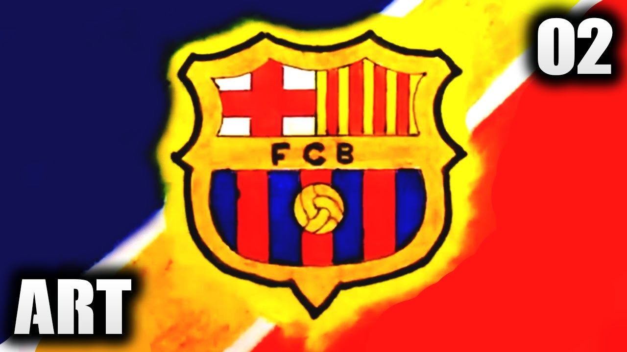 How To Draw The Fc Barcelona Logo Como Dibujar El Escudo De Barcelona Diy Art 2