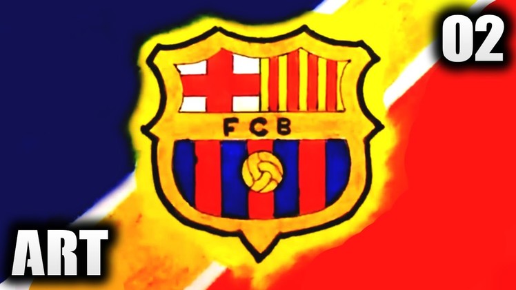 How To Draw The FC Barcelona Logo - como dibujar el escudo de barcelona - [DIY] Art #2 !
