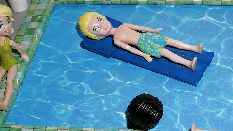 How to make a Doll Swimming Pool Float - miniature crafts DIY