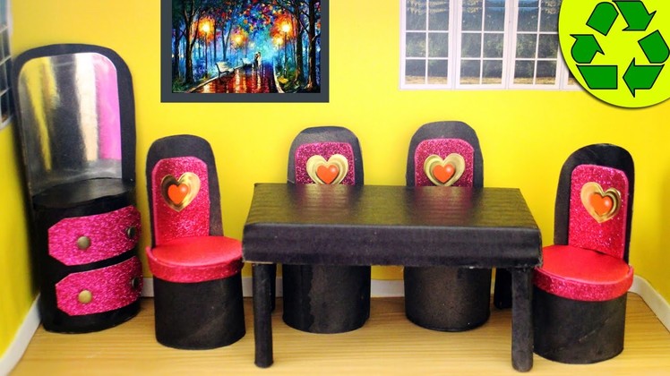 How to Make Doll Toilet Paper Roll Furniture - simplekidscrafts