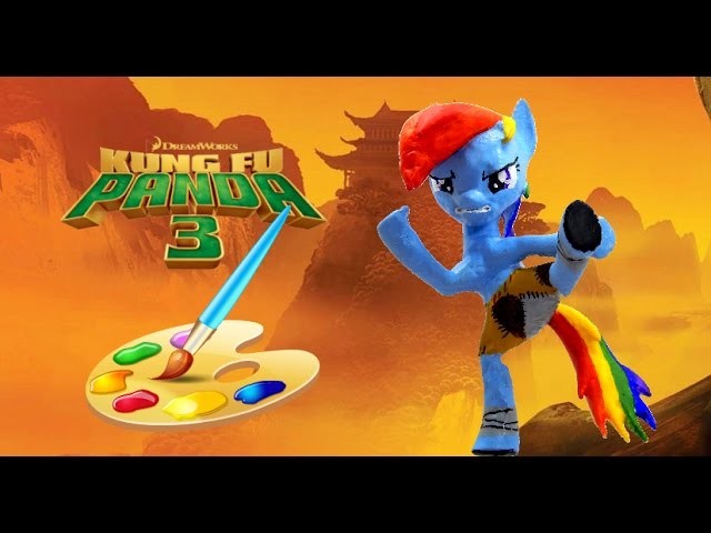 Kung Fu Panda inspired DIY Painting My Little Pony Rainbow Dash Statue Paint Craft Do It Yourself 3d