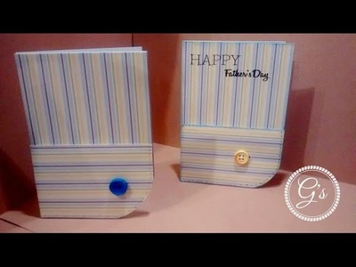 Masculine Card Series Day 2: Shirt Sleeve and Cuff Card DIY.Tutorial Father's day Dad