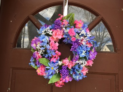 My Attempt At Making A Spring Wreath | DIY | Dollar Tree