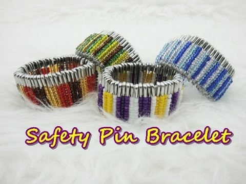 Crafty DIY - Safety Pin Beads Bracelet
