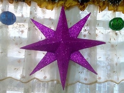 DIY# 26 3D STAR ORNAMENT MADE OF RECYCLED CARTON BOX