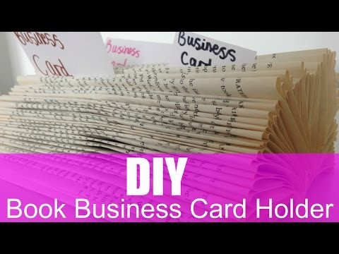 DIY BOOK BUSINESS CARD HOLDER