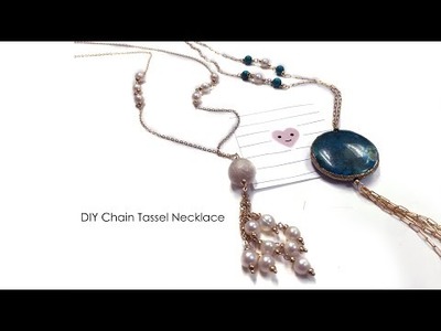 DIY Chain Tassel Necklace