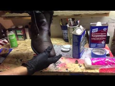 DIY custom black boots