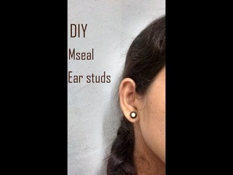 DIY: M seal ear studs(easy way)
