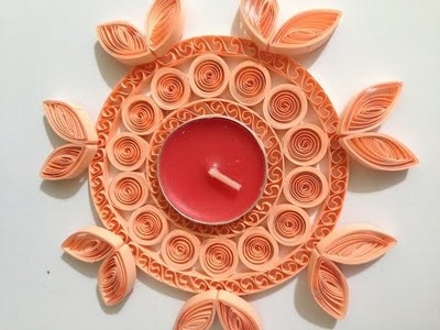 DIY paper quilling candle holder