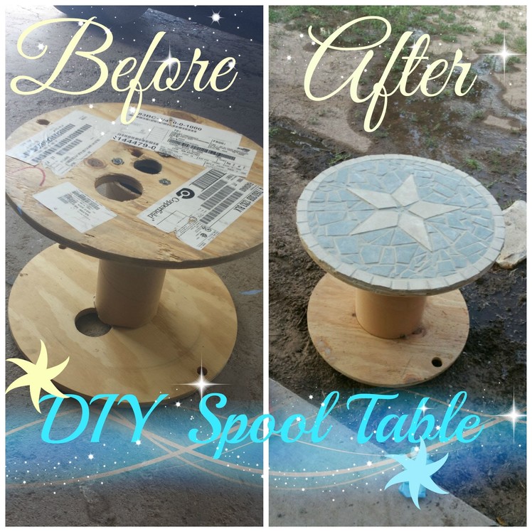 DIY Spool Table Star design