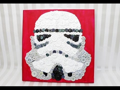 DIY Storm Trooper Button Art Tutorial