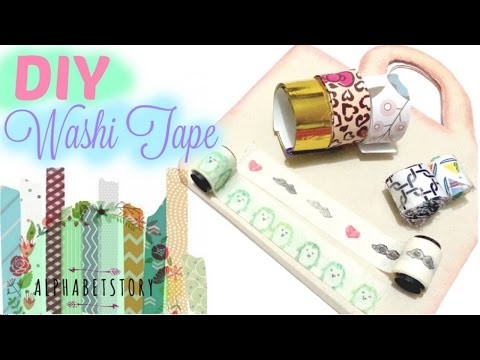 DIY: Washi Tape (FABRIC.PAPER.PLASTIC.STAMP washi tape) | CHEAP and EASY | aplahbetstory