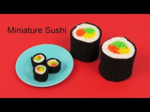 How to Make Miniature Sushi.Life Size Sushi DIY Tutorial by Elegant Fashion 360
