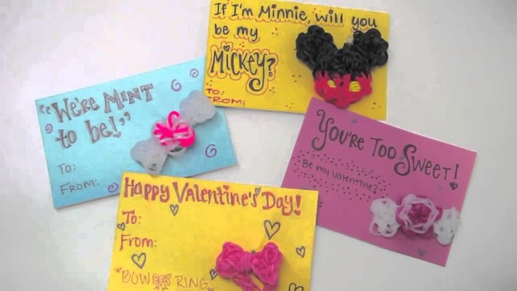 TutorialsByA's DIY Rainbow Loom Valentine's Day Cards