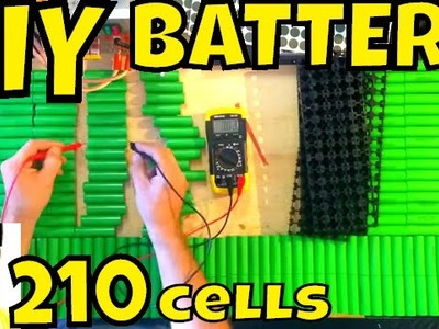DIY Battery: preparing 210 x 18650 LG cells (time lapse) • Electric Bike Battery