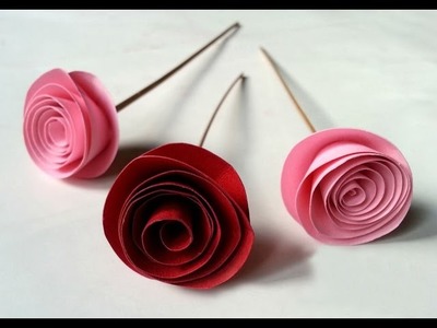 DIY Easy Rolled Paper Roses for Mothers Day, Birthday Gift, Wedding Flowers or Valentines Day